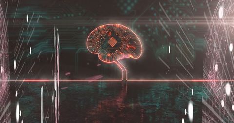 Futuristic Brain Interface with Digital Circuit Design - Download Free Stock Images Pikwizard.com
