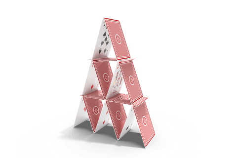 transparent house of cards tower illustration - Download Free Stock Videos Pikwizard.com