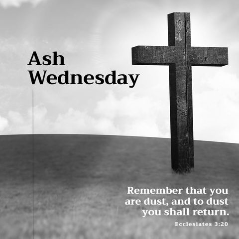 ash wednesday cross with reflective message on transience - Download Free Stock Templates Pikwizard.com