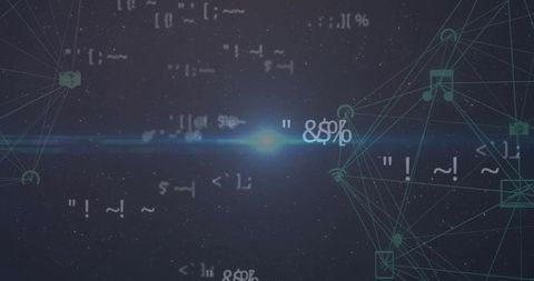Data Processing Over Digital Network with Icons - Download Free Stock Images Pikwizard.com