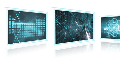 Blue Digital Science Graphics on Transparent Background - Download Free Stock Videos Pikwizard.com