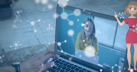 Virtual Business Call with Digital Overlay