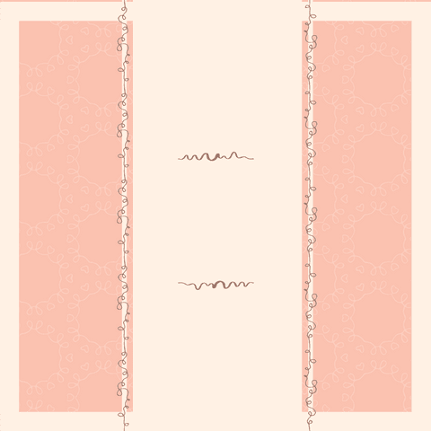 Elegant pink and beige card with empty copy space on transparent background