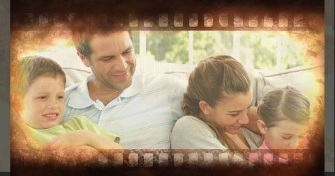 Happy Family Sharing Cozy Moments at Home