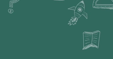 Education-Themed White Chalk Drawings on Green Chalkboard - Download Free Stock Images Pikwizard.com