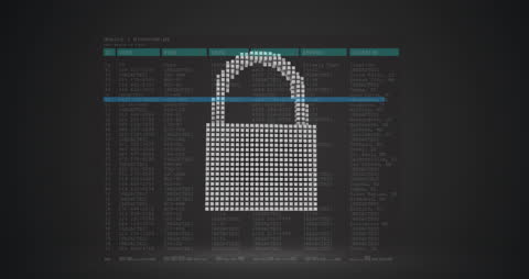 Animated Digital Padlock Representing Data Security Encryption