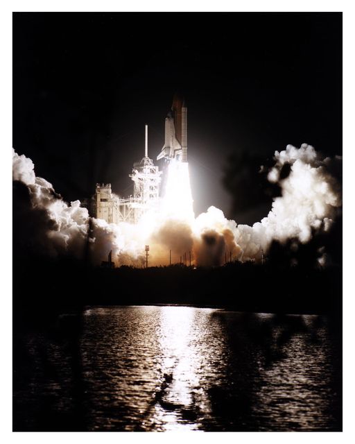 Space Shuttle Atlantis Launch at Night from Kennedy Space Center - Download Free Stock Photos Pikwizard.com