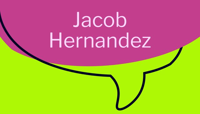 Bright Speech Bubble Banner Showcasing Jacob Hernandez - Download Free Stock Videos Pikwizard.com