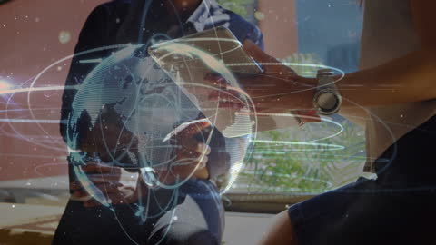 Futuristic Global Networking Layers Technology Concept