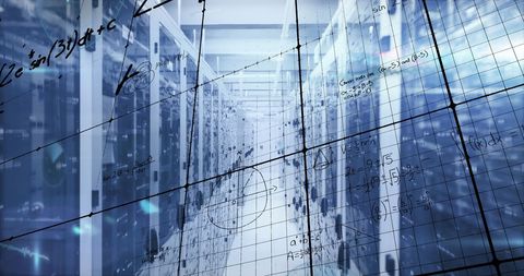 Complex Mathematical Calculations in Modern Data Center - Download Free Stock Images Pikwizard.com