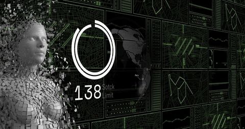 futuristic digital data flow and virtual intelligence concept - Download Free Stock Images Pikwizard.com