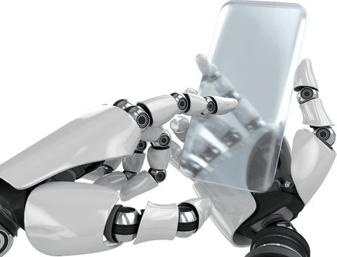 close-up transparent robotic hand holding glass panel - Download Free Stock Videos Pikwizard.com