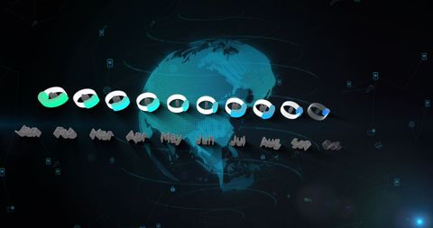 Global network and technology concept with spinning globe