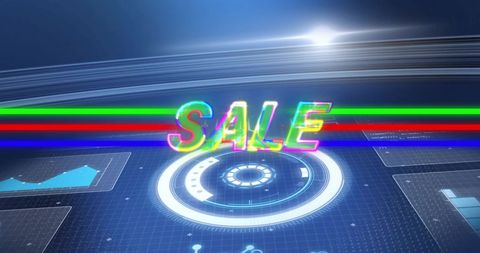 Dynamic Sale Advertisement with Vibrant Digital Interface - Download Free Stock Images Pikwizard.com