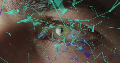 Future Technology: Digital Elements Layered Over Eye