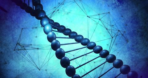 Dna strand with global science digital interface
