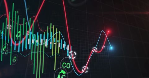 Abstract Financial Graph On Black Background Representing Data Analysis - Download Free Stock Images Pikwizard.com