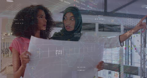 Diverse Colleagues Analyzing Financial Data Visualization