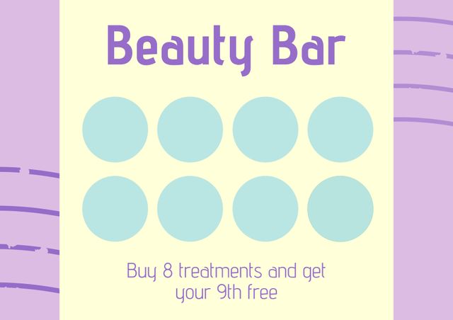 Spa Loyalty Punch Card Template for Beauty Bar - Download Free Stock Videos Pikwizard.com