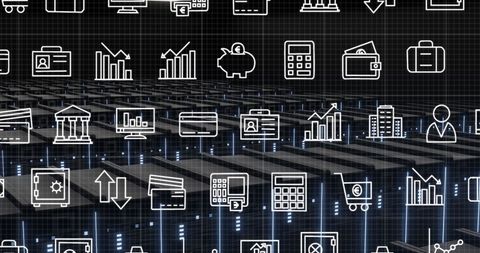 Digital Icons Over Data Center Network Illustration - Download Free Stock Images Pikwizard.com
