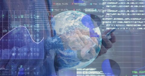 Global Networking with Stock Market Data on Digital Interface - Download Free Stock Images Pikwizard.com