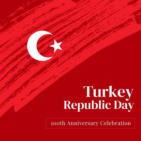 turkey republic day 100th anniversary celebration graphic design - Download Free Stock Templates Pikwizard.com