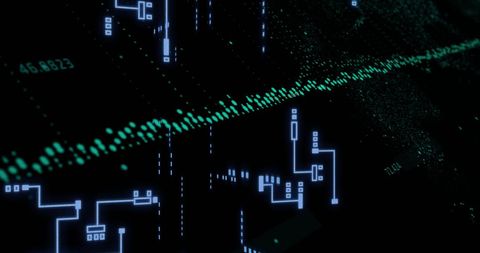 Digital Data Processing on Circuit Board Pattern - Download Free Stock Images Pikwizard.com