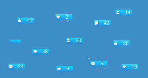 Social Media Icons Displaying Online Interactions