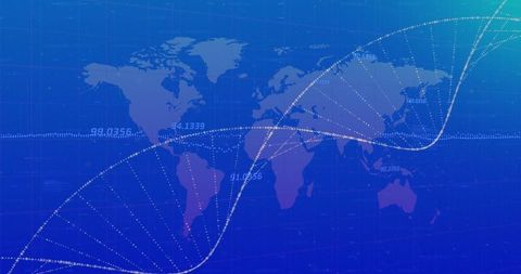 Global Data and DNA Integration with World Map Concept - Download Free Stock Images Pikwizard.com