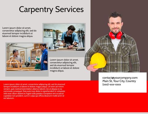 Professional Carpentry Services Promotion with Skilled Craftsman - Download Free Stock Templates Pikwizard.com