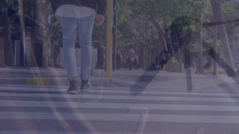 Overlapping Clocks With Silhouetted Figures Indicating the Passage of Time
