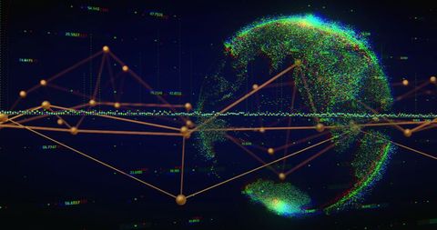 digital globe with data and connectivity network concept - Download Free Stock Images Pikwizard.com