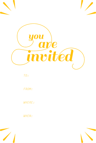 elegant yellow invitation template on transparent background - Download Free Stock Videos Pikwizard.com