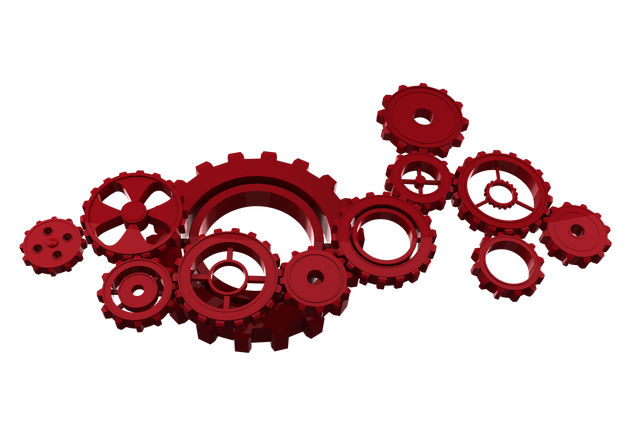 Red Cogwheels on Transparent Background Illustrating Workflow - Download Free Stock Videos Pikwizard.com