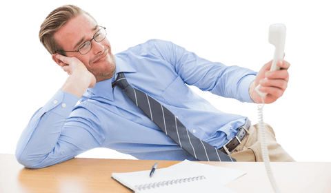 irritated businessman holding telephone with frustration transparent background - Download Free Stock Videos Pikwizard.com