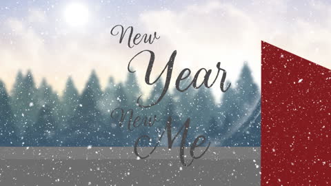 Festive New Year Snow Animation with Motivational Text