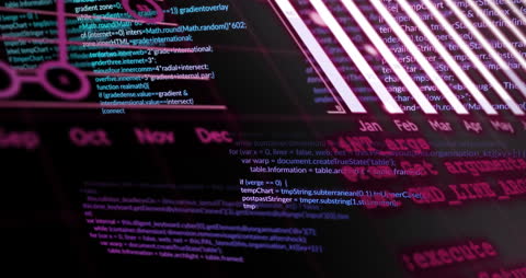 Futuristic Data Analytics Interface with Digital Codes