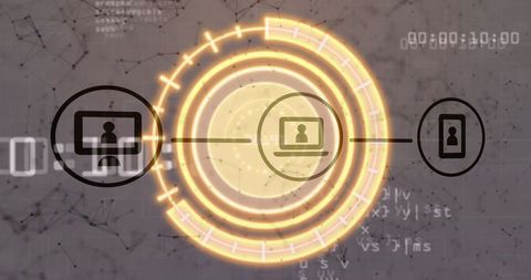 Connected digital devices across futuristic network