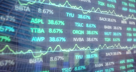 Dynamic Financial Data Animation Over City