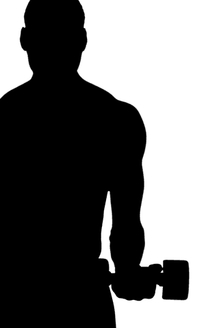 Male Athlete Lifting Dumbbell Transparent Background