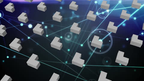 Dynamic Digital Network and Abstract Shapes Connection