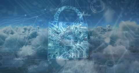 cloud security concept with digital circuit lock - Download Free Stock Images Pikwizard.com