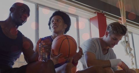 Diverse Basketball Team Relaxing and Chatting Post-Game - Download Free Stock Images Pikwizard.com