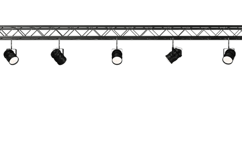 transparent stage light fixtures on black truss - Download Free Stock Videos Pikwizard.com