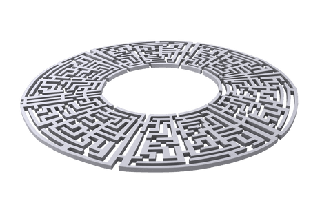 circular labyrinth maze on transparent background for puzzles - Download Free Stock Videos Pikwizard.com