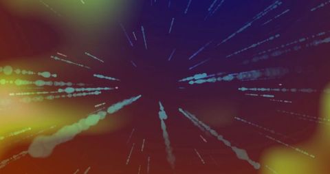 Abstract futuristic blue light streaks digital art