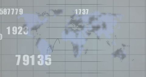 Global Financial Data Mapping and Dynamic Number Visualization - Download Free Stock Images Pikwizard.com