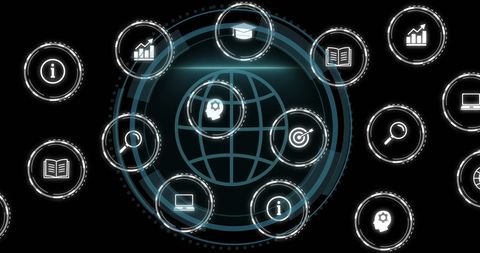 Global Digital Data Network and Processing Concept - Download Free Stock Images Pikwizard.com