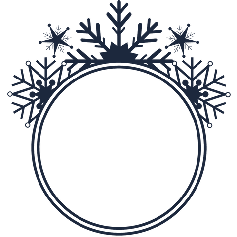 Transparent Circular Christmas Frame with Snowflake Ornaments - Download Free Stock Videos Pikwizard.com
