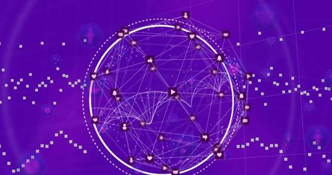 futuristic network design over dna strand graphic - Download Free Stock Images Pikwizard.com